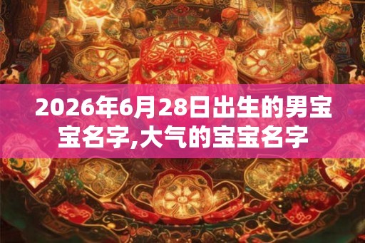 2026年6月28日出生的男宝宝名字,大气的宝宝名字