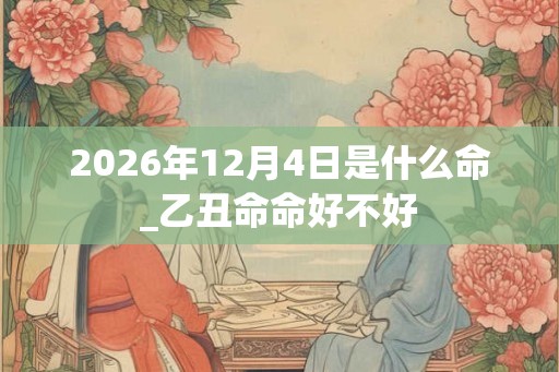 2026年12月4日是什么命_乙丑命命好不好