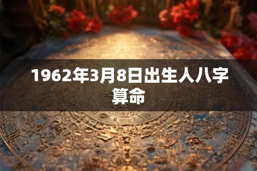 1962年3月8日出生人八字算命