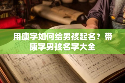 用康字如何给男孩起名？带康字男孩名字大全