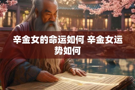 辛金女的命运如何 辛金女运势如何