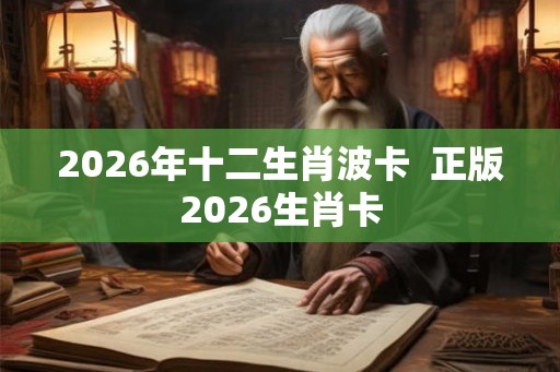 2026年十二生肖波卡  正版2026生肖卡