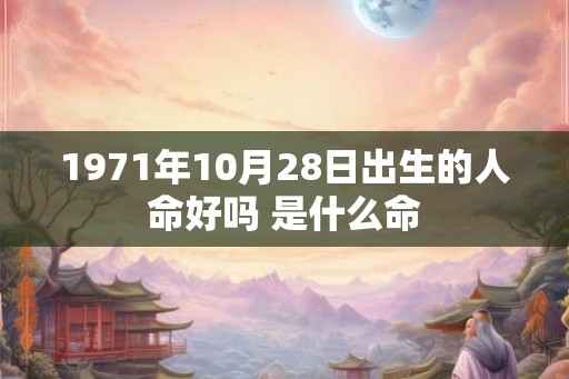 1971年10月28日出生的人命好吗 是什么命