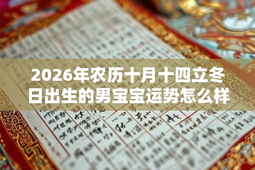 2026年农历十月十四立冬日出生的男宝宝运势怎么样