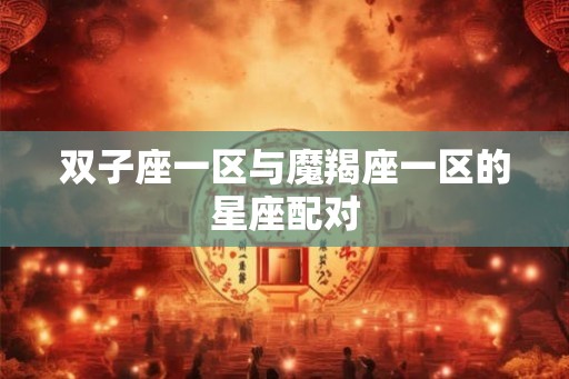 双子座一区与魔羯座一区的星座配对