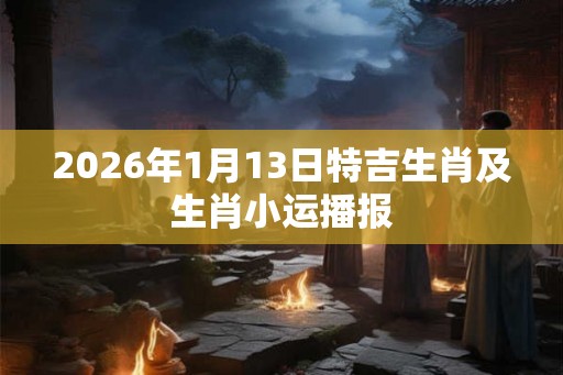 2026年1月13日特吉生肖及生肖小运播报