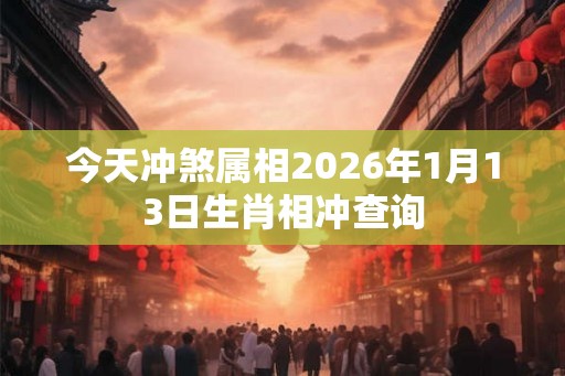 今天冲煞属相2026年1月13日生肖相冲查询