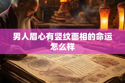 男人眉心有竖纹面相的命运怎么样