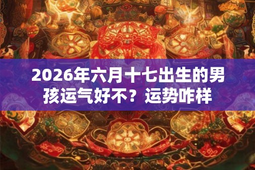 2026年六月十七出生的男孩运气好不？运势咋样