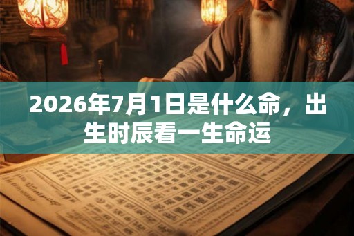 2026年7月1日是什么命，出生时辰看一生命运