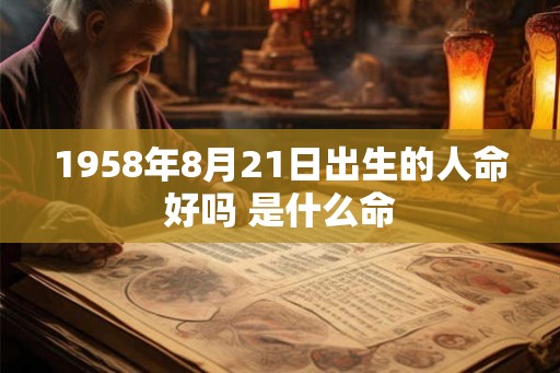 1958年8月21日出生的人命好吗 是什么命