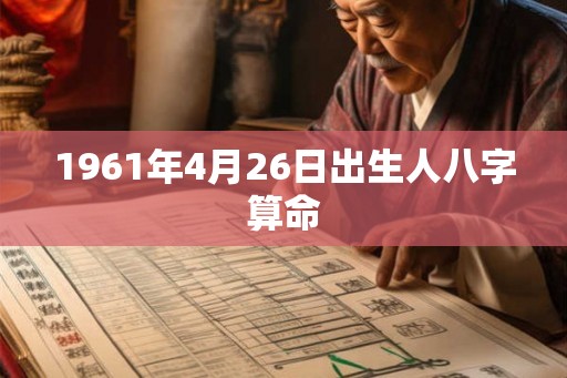 1961年4月26日出生人八字算命