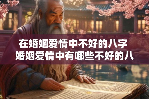 在婚姻爱情中不好的八字 婚姻爱情中有哪些不好的八字