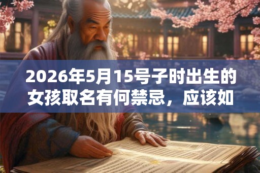 2026年5月15号子时出生的女孩取名有何禁忌，应该如何取名？