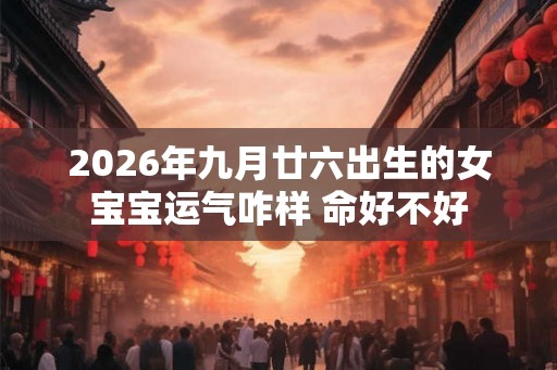 2026年九月廿六出生的女宝宝运气咋样 命好不好
