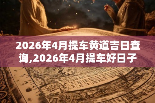 2026年4月提车黄道吉日查询,2026年4月提车好日子