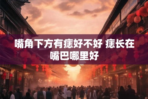 嘴角下方有痣好不好 痣长在嘴巴哪里好