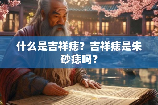 什么是吉祥痣？吉祥痣是朱砂痣吗？