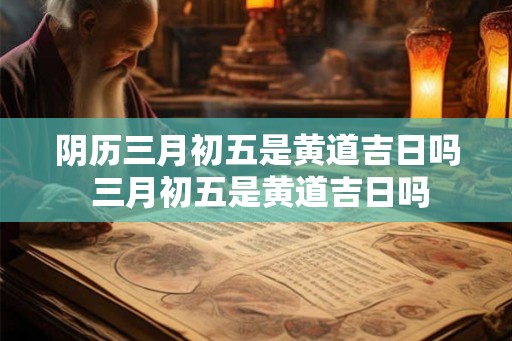 阴历三月初五是黄道吉日吗 三月初五是黄道吉日吗