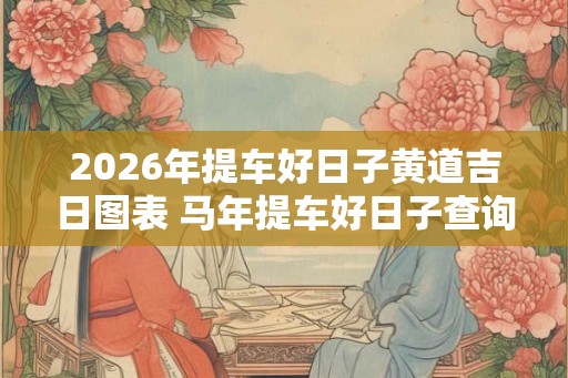 2026年提车好日子黄道吉日图表 马年提车好日子查询