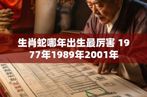 生肖蛇哪年出生最厉害 1977年1989年2001年