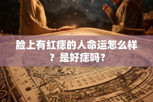 脸上有红痣的人命运怎么样？是好痣吗？