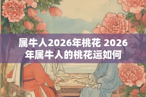 属牛人2026年桃花 2026年属牛人的桃花运如何