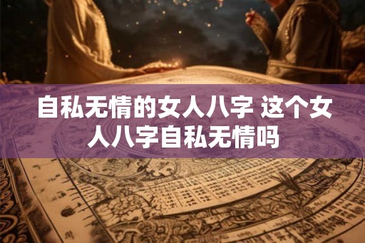 自私无情的女人八字 这个女人八字自私无情吗