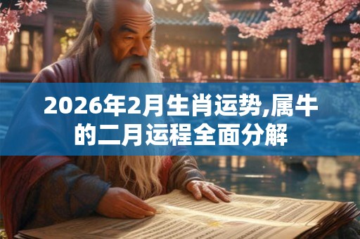 2026年2月生肖运势,属牛的二月运程全面分解