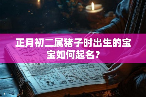 正月初二属猪子时出生的宝宝如何起名? 正月初二属猪子时出生的宝宝如何起名?