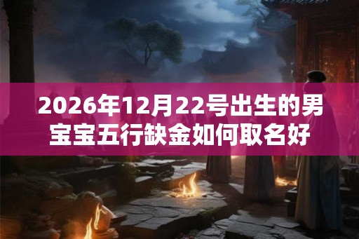 2026年12月22号出生的男宝宝五行缺金如何取名好