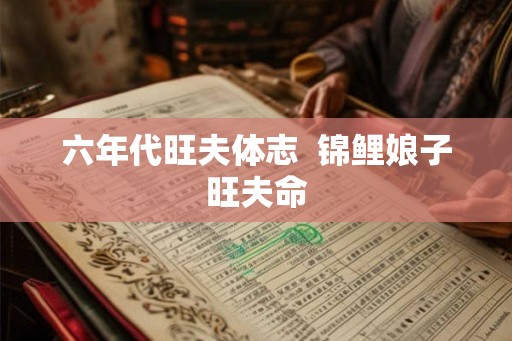 六年代旺夫体志  锦鲤娘子旺夫命