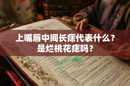 上嘴唇中间长痣代表什么？是烂桃花痣吗？