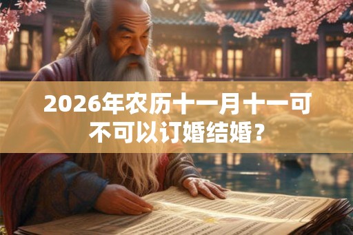 2026年农历十一月十一可不可以订婚结婚？