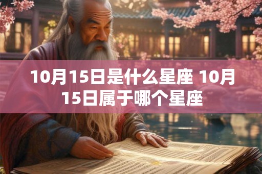 10月15日是什么星座 10月15日属于哪个星座