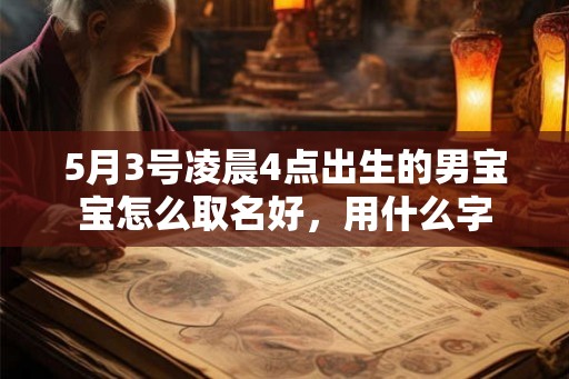 5月3号凌晨4点出生的男宝宝怎么取名好，用什么字