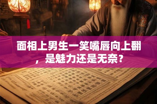 面相上男生一笑嘴唇向上翻，是魅力还是无奈？