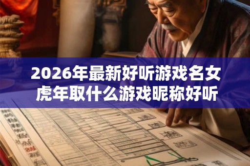 2026年最新好听游戏名女 虎年取什么游戏昵称好听