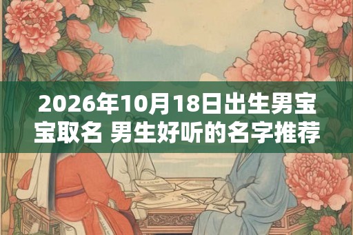 2026年10月18日出生男宝宝取名 男生好听的名字推荐