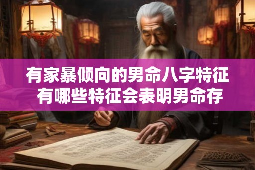 有家暴倾向的男命八字特征 有哪些特征会表明男命存在家暴倾向