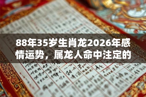 88年35岁生肖龙2026年感情运势，属龙人命中注定的另一半