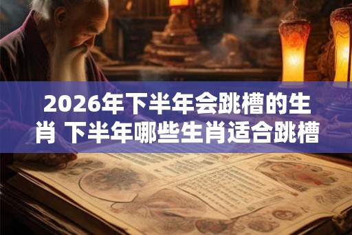2026年下半年会跳槽的生肖 下半年哪些生肖适合跳槽