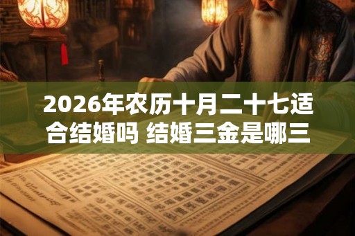 2026年农历十月二十七适合结婚吗 结婚三金是哪三金