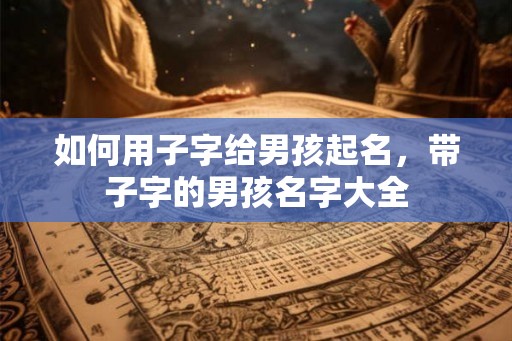如何用子字给男孩起名，带子字的男孩名字大全