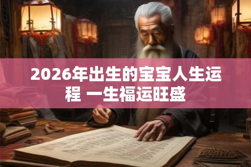 2026年出生的宝宝人生运程 一生福运旺盛