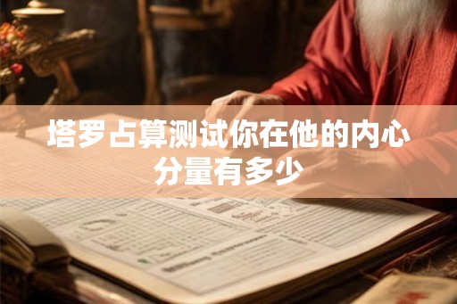 塔罗占算测试你在他的内心分量有多少
