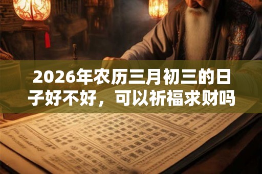 2026年农历三月初三的日子好不好，可以祈福求财吗？