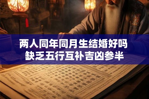 两人同年同月生结婚好吗 缺乏五行互补吉凶参半