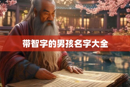 带智字的男孩名字大全