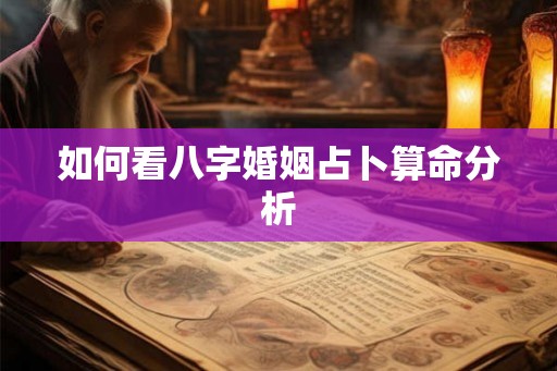 如何看八字婚姻占卜算命分析